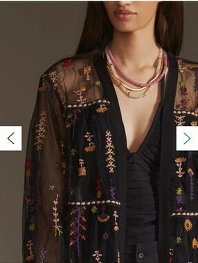 Bl-nk Black Tulle Kimono